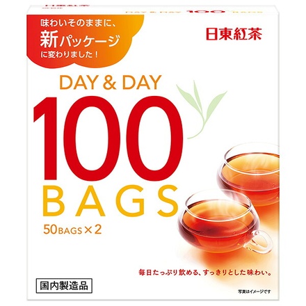 三井農林 日東紅茶 DAY&DAY(デイ&デイ) (1.8g×100袋)×15個入|嗜好品 紅茶 ティーバッグ 日東紅茶 紅茶ブランド 日本茶メーカー おすすめ紅茶