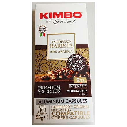 モンテ物産 キンボ アルミカプセル バリスタ アラビカ 55g(5.5g×10)×10個入|コーヒー キンボ 珈琲 酸味 苦味 コク 焙煎 香り エスプレッソ バリスタ カプセル