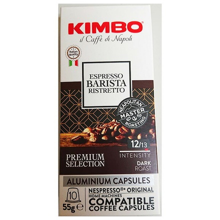 モンテ物産 キンボ アルミカプセル バリスタ リストレット 55g(5.5g×10)×10個入|コーヒー キンボ 珈琲 酸味 苦味 ベリー 華やか 香り エスプレッソ バリスタ カプセル