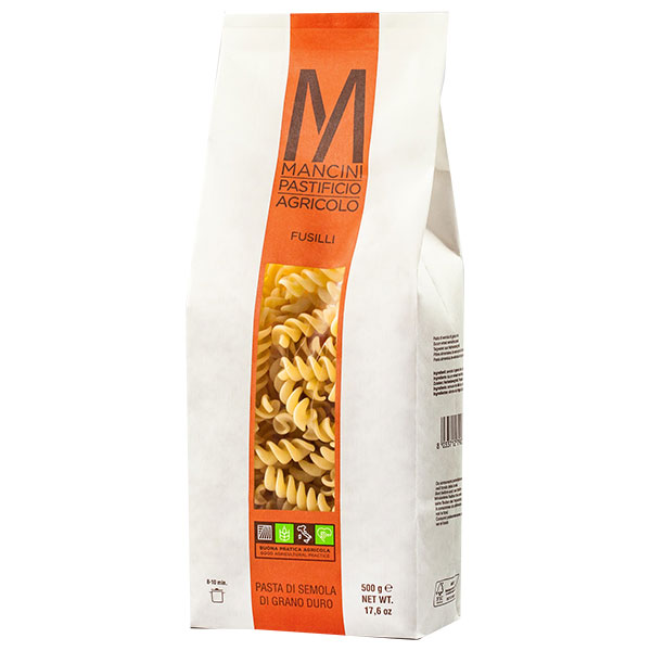 モンテ物産 マンチーニ フジッリ 500g×12袋入|乾麺 マカロニ