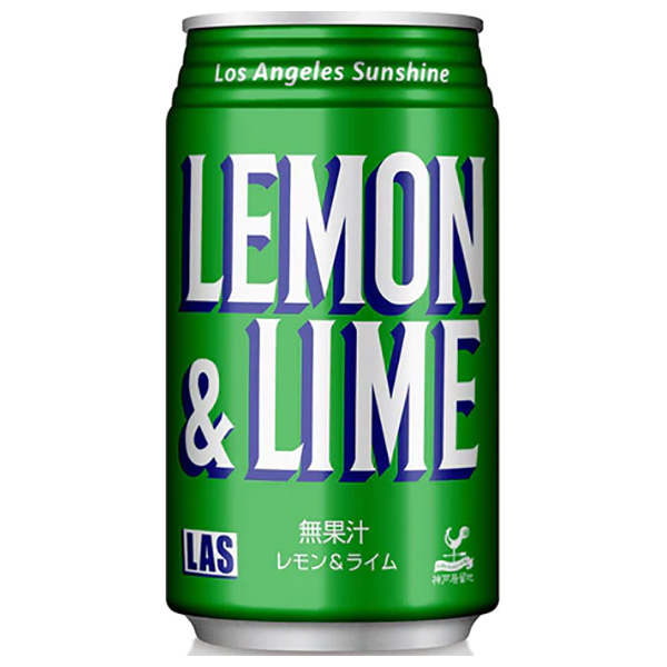 富永貿易 神戸居留地 Lasレモンライム 350ml缶×24本入|ソーダ 炭酸 レモン