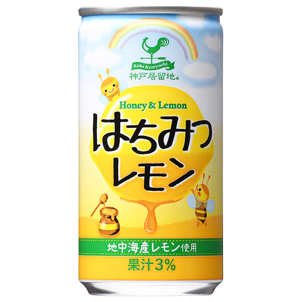富永貿易 神戸居留地 はちみつレモン 185g缶×30本入|蜂蜜 レモン ジュース 缶