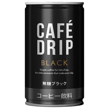 富永貿易 カフェドリップ ブラックコーヒー 185g缶×30本入|無糖 缶コーヒー コーヒー 珈琲