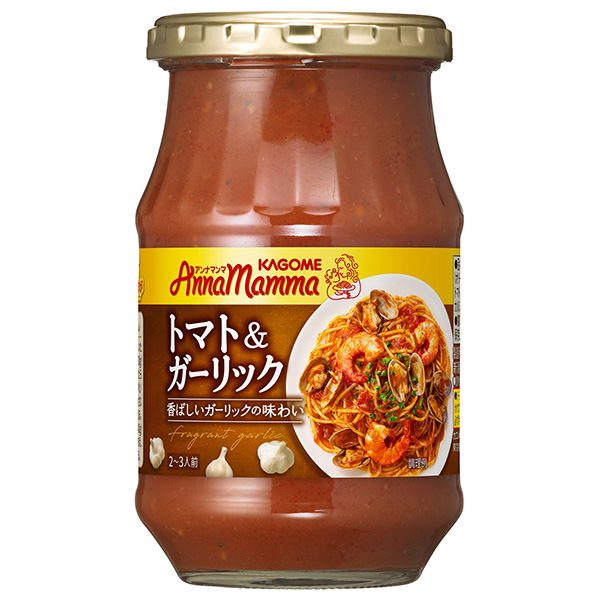 カゴメ アンナマンマ トマト&ガーリック 330g瓶×12(6×2)本入|トマトソース 調味料 パスタソース