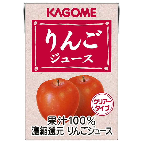 カゴメ りんごジュース 100ml紙パック×36本入|りんご リンゴジュース 業務用 100%ジュース