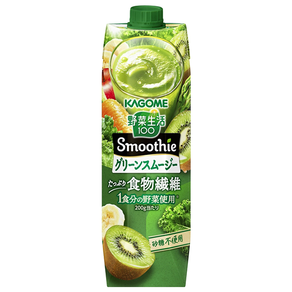 カゴメ 野菜生活100 Smoothie(スムージー) グリーンスムージー 1000g紙パック×6本入|野菜ジュース スムージー ミックスジュース