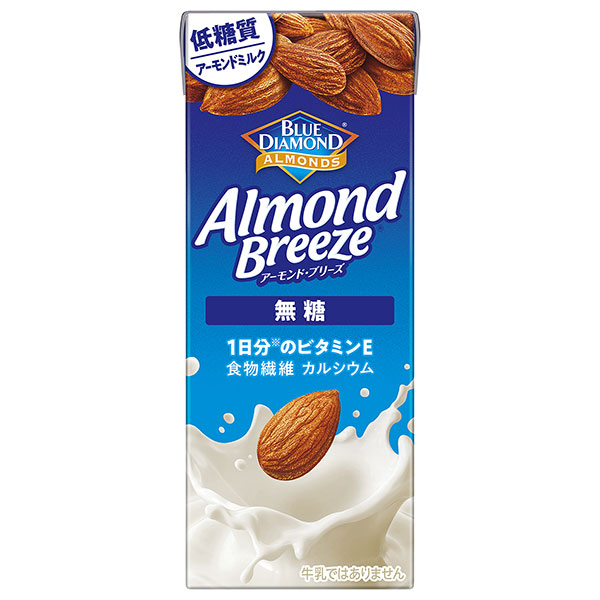 カゴメ アーモンド・ブリーズ 無糖 200ml紙パック×24本入|アーモンドミルク ビタミンe コレステロール カルシウム