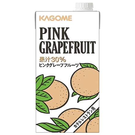 カゴメ ホテルレストラン用 ピンクグレープフルーツ 1L紙パック×6本入|業務用 ジュース フルーツ グレフル グレープフルーツ