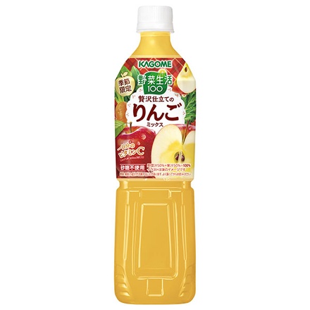 カゴメ 野菜生活100 贅沢仕立ての りんごミックス 720mlペットボトル×15本入|野菜生活 贅沢仕立て 季節限定 フルーツジュース 濃厚 甘い 飲みやすい カロリーオフ 朝食