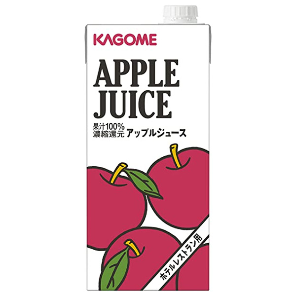 カゴメ アップルジュース(ホテルレストラン用) 1L紙パック×6本入|りんごジュース 果汁100 ジュース 業務用