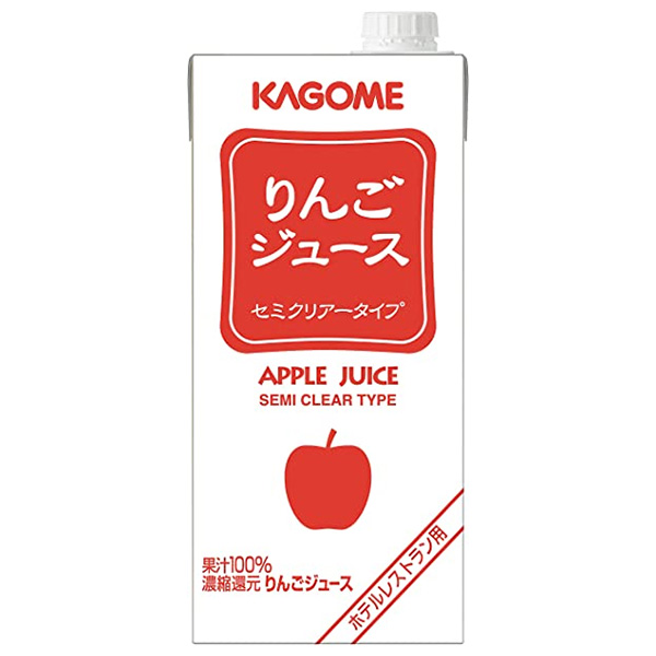 カゴメ りんごジュース(ホテルレストラン用) 1L紙パック×6本入|りんごジュース 果汁100 ジュース 業務用
