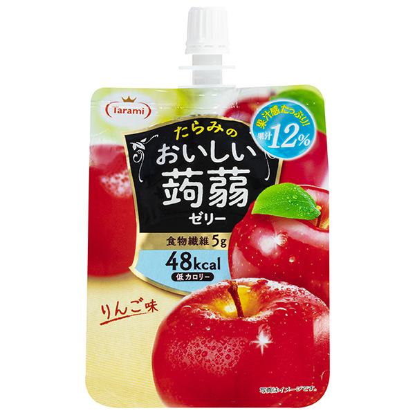 たらみ おいしい蒟蒻ゼリー りんご味 150gパウチ×30本入|ゼリー飲料 こんにゃく アップル パウチ 低カロリー