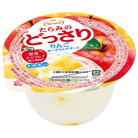 たらみ たらみのどっさり りんごヨーグルト デザート 230g×24(6×4)個入|たらみ どっさり 果物 ヨーグルトゼリー 大容量 カロリー アレンジ まとめ買い スイーツ