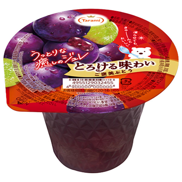 たらみ とろける味わい ご褒美ぶどう 200g×24(6×4)個入|ゼリー グレープ フルーツ お菓子 おやつ