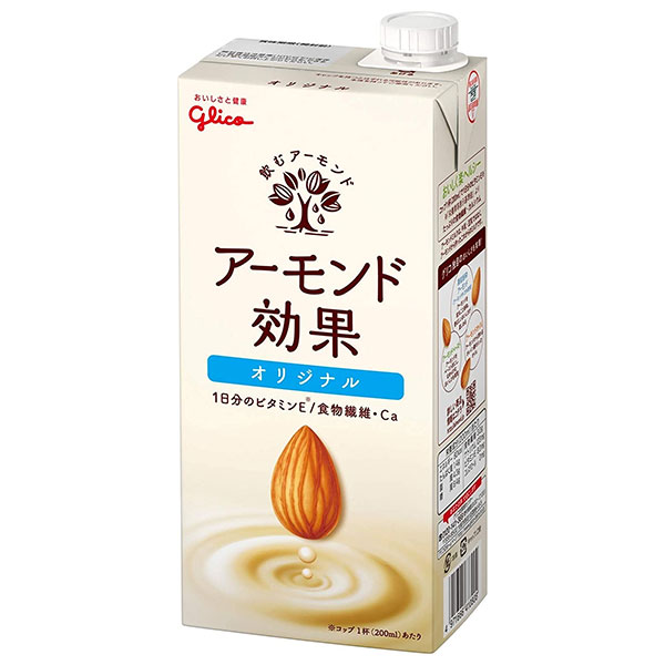 グリコ乳業 アーモンド効果 1000ml紙パック×6本入×(2ケース)|紙パック アーモンド飲料 栄養機能食品