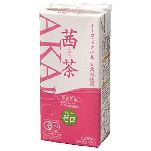 遠藤製餡 茜茶 1L紙パック×6本入|茶飲料 健康茶 無糖 ノンカロリー 有機JAS