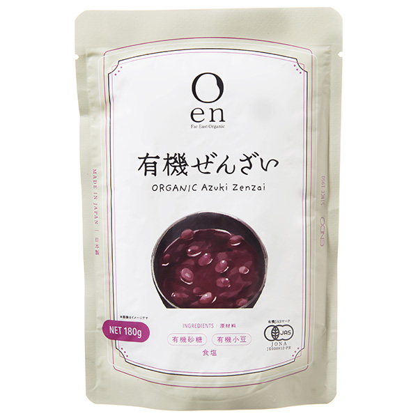 遠藤製餡 en 有機ぜんざい 180g×30(5×6)個入×(2ケース)|ぜんざい 生和菓子 有機ぜんざい パウチ