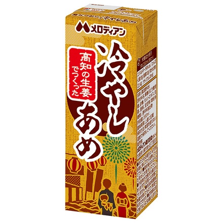 メロディアン 冷やしあめ 200ml紙パック×24本入|ひやしあめ 生姜 しょうが あめゆ 冷やし飴