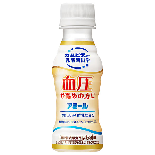 アサヒ飲料 乳酸菌科学 アミールW 【機能性表示食品】 100mlペットボトル×30本入|乳酸菌 CALPIS 乳酸 乳性 血圧低下
