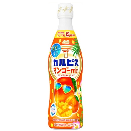 アサヒ飲料 カルピス(CALPIS) 真夏の果実マンゴーmix 470mlプラスチックボトル×12本入|乳性 乳酸菌 希釈 フルーツ マンゴー