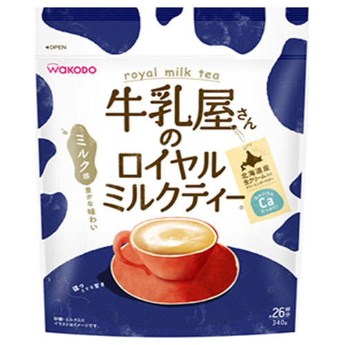 和光堂 牛乳屋さんのロイヤルミルクティー 340g袋×12袋入|嗜好品 インスタント 粉末 紅茶 袋