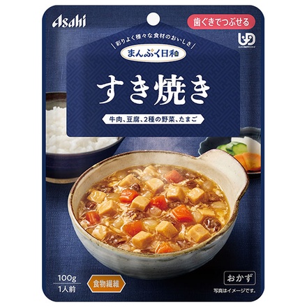 アサヒグループ食品 まんぷく日和 すき焼き 100g×24袋入|介護食 柔らかい 調理済 レトルト