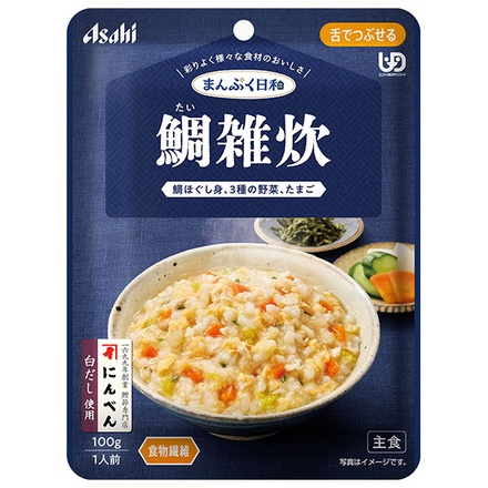 アサヒグループ食品 まんぷく日和 鯛雑炊 100g×24袋入|介護食 柔らかい 調理済 レトルト