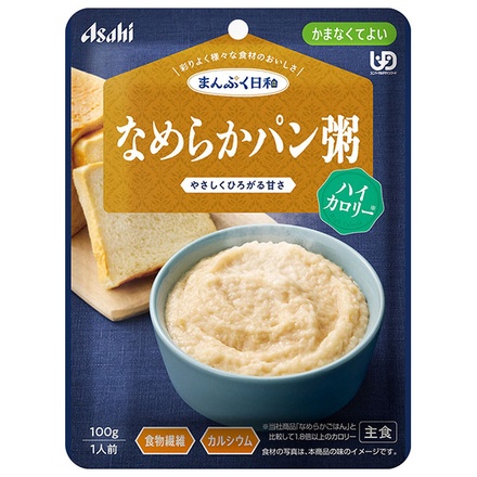 アサヒグループ食品 まんぷく日和 なめらかパン粥 ハイカロリー 100g×24袋入|介護食 柔らかい 調理済 レトルト