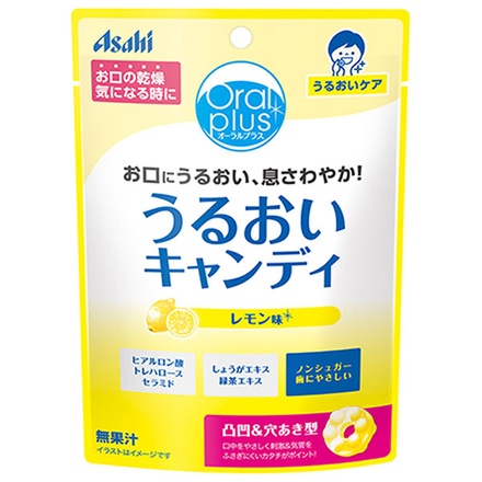 アサヒグループ食品 オーラルプラス うるおいキャンディ(レモン味) 57g×12袋入|お菓子 飴・キャンディー シニア用 ノンシュガー オーラルプラス
