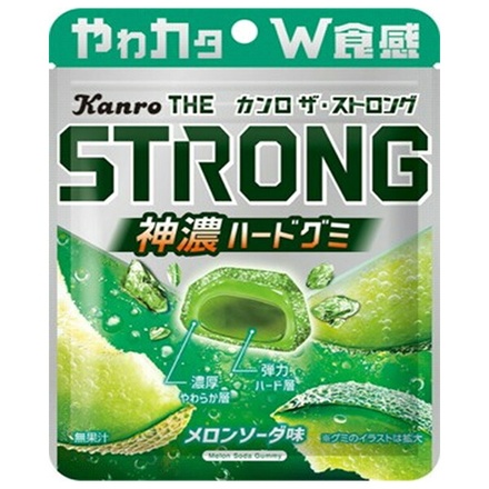 ネコポス カンロ ザ・ストロンググミ メロンソーダ 70g×6袋入| 全国お菓子 袋 STRONG グミ メロンソーダ メロン ソーダ ぐみ ハードグミ やわカタ カンロ