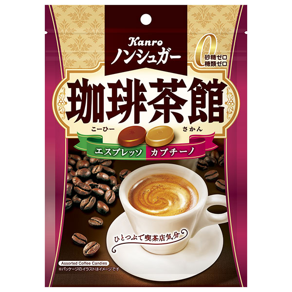 カンロ ノンシュガー珈琲茶館 72g×6袋入|お菓子 飴・キャンディー 袋
