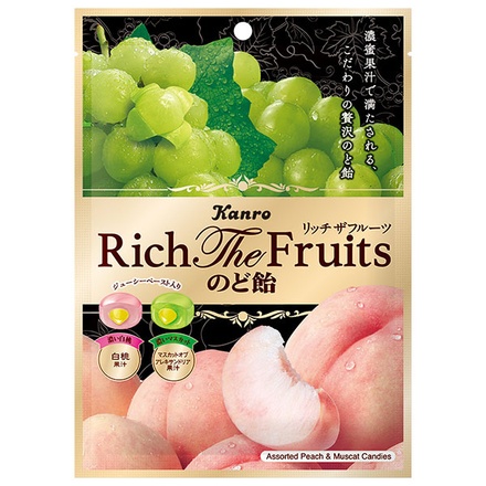 カンロ リッチザフルーツ のど飴 58g×6袋入|お菓子 あめ キャンディー のど飴 袋 フルーツ