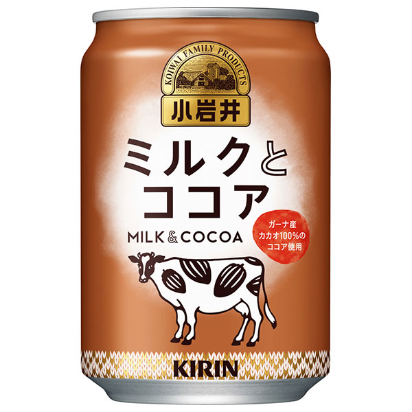 キリン 小岩井 ミルクとココア 280g缶×24本入×(2ケース)|ココア HOT用 缶
