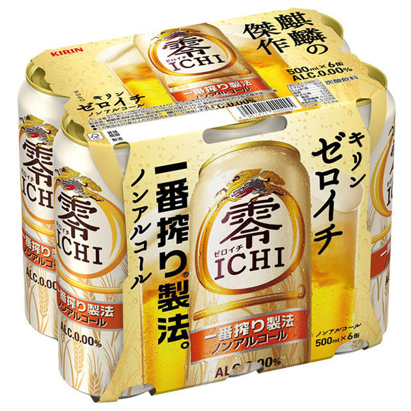 キリン 零ICHI (ゼロイチ)(6缶パック) 500ml缶×24本入|炭酸飲料 ノンアルコール飲料 ビール系 ビールテイスト 缶