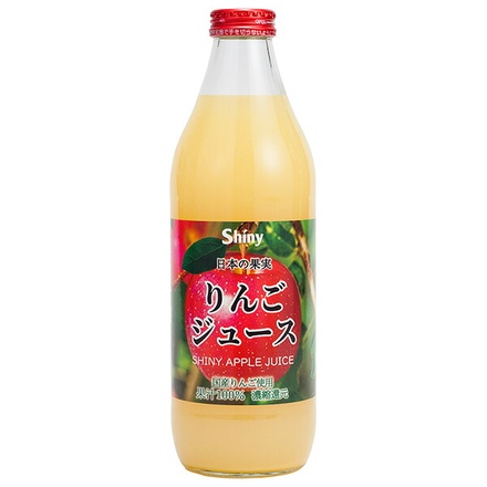 青森県りんごジュース シャイニー 日本の果実 りんごジュース 1,000ml瓶×6本入|ストレート果汁 青森りんごジュース りんご果汁100% 国産 高級りんごジュース 果汁飲料人気