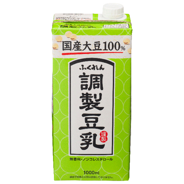 ふくれん 国産大豆100% 調製豆乳 1000ml紙パック×12(6×2)本入×(2ケース)|豆乳飲料 紙パック 1000ml 1l 1L