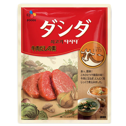 CJジャパン 牛肉ダシダ 100g×10袋入|調味料 韓国 ダシダ 牛肉味 万能調味料 だし だしの素
