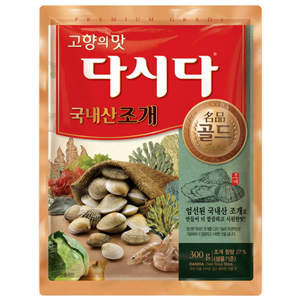 CJジャパン プレミアム あさり ダシダ 300g×20袋入|調味料 韓国 万能調味料 だし だしの素