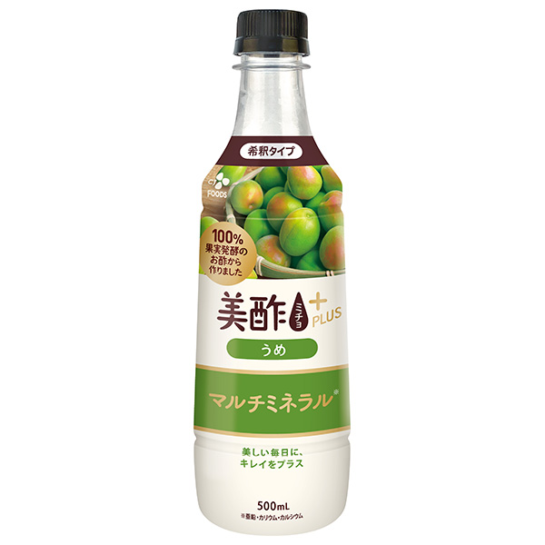 CJジャパン 美酢(ミチョ)プラス うめ 500mlペットボトル×24本入|酢飲料 韓国 梅 ウメ 果実醗酵 希釈