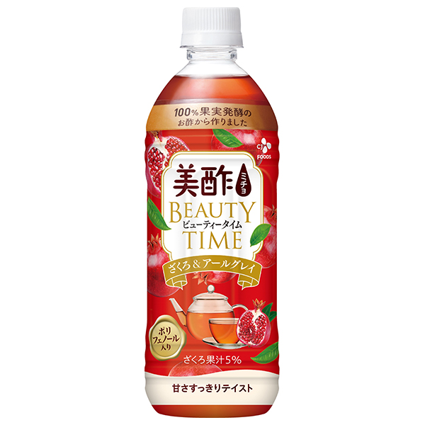 CJジャパン 美酢(ミチョ) ビューティータイム ざくろ&アールグレイ 500mlペットボトル×24本入×(2ケース)|酢飲料 韓国 ざくろ ザクロ 紅茶 フルーツティー
