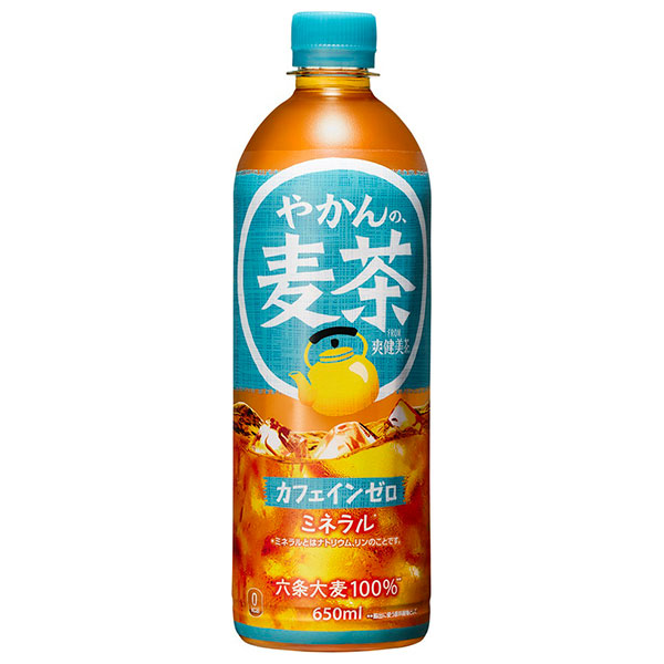 コカコーラ やかんの麦茶 from 爽健美茶 650mlペットボトル×24本入|麦茶 カフェインレス カフェインゼロ