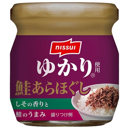 ニッスイ ゆかり使用 鮭あらほぐし 45g×12個入|鮭フレーク ニッスイ ゆかり ご飯のお供 ふりかけ おにぎりの具 まとめ買い 瓶詰