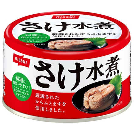ニッスイ さけ水煮 からふとます 180g缶×24個入|鮭水煮 缶詰 ニッスイ 鮭缶 水煮缶 お取り寄せ 保存食 非常食 魚介惣菜 まとめ買い