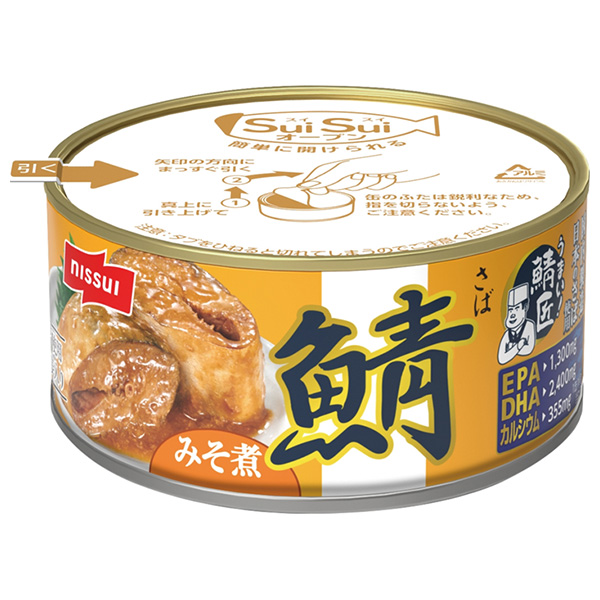 ニッスイ SuiSuiオープン うまい!鯖匠 さばみそ煮 180g缶×24個入|一般食品 かんづめ 缶詰 サバ 鯖