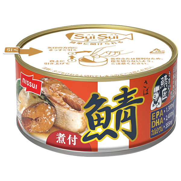 ニッスイ SuiSuiオープン うまい!鯖匠 さば煮付 180g缶×24個入|かんづめ 缶詰 サバ 鯖