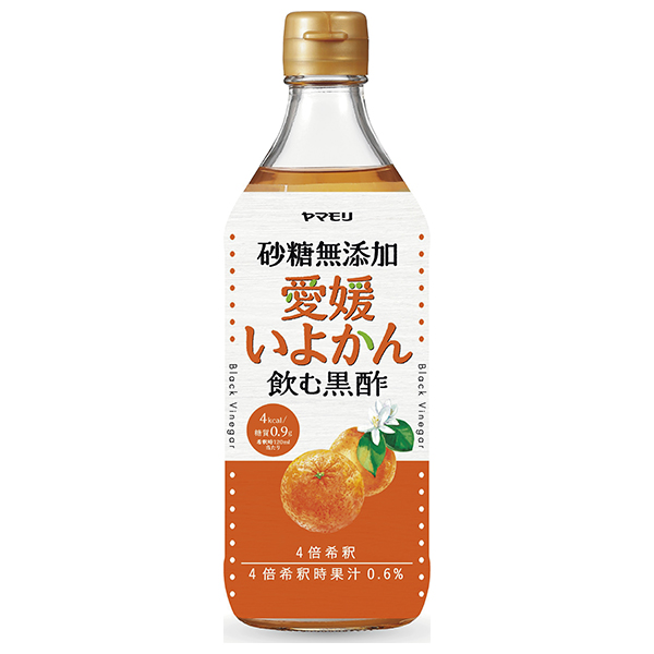 ヤマモリ 砂糖無添加 愛媛いよかん黒酢 500ml瓶×6本入|黒酢ドリンク 健康酢 酢飲料 お酢 希釈用