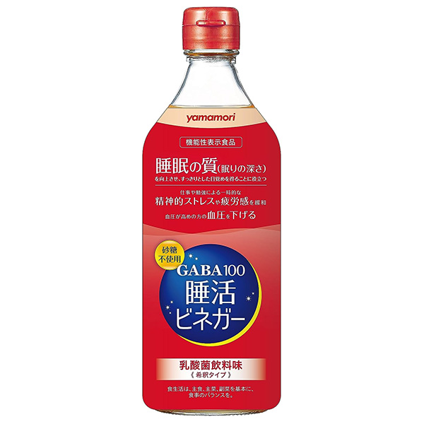 ヤマモリ GABA100 睡活ビネガー 500ml瓶×6本入|黒酢ドリンク 健康酢 酢飲料 お酢 希釈用
