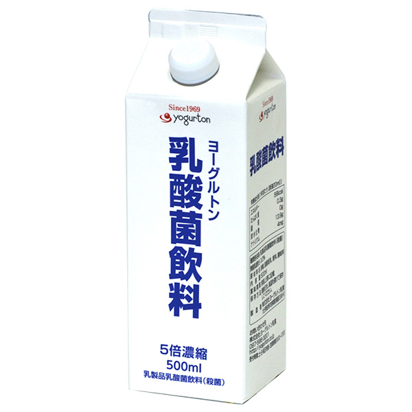 ヨーグルトン乳業 ヨーグルトン 乳酸菌飲料 5倍濃縮 500ml紙パック×15本入×(2ケース)|乳酸菌飲料 乳飲料