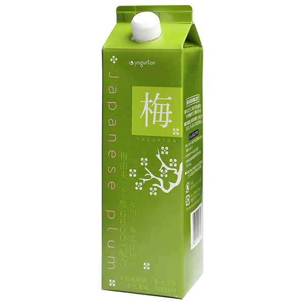 ヨーグルトン乳業 梅ヨーグルトン 4倍濃縮 1000ml紙パック×8本入×(2ケース)|紙パック 乳性 ドリンク 1L 1l 果汁 希釈用 乳酸飲料