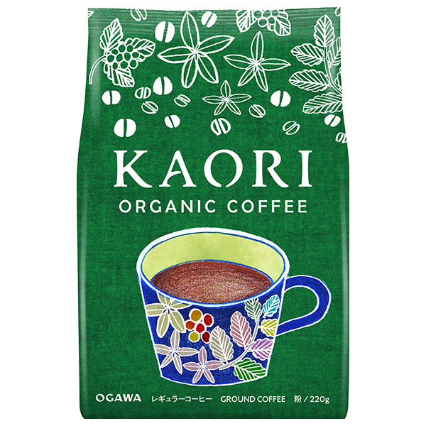 小川珈琲 カオリ オーガニックコーヒー(粉) 220g×12袋入|嗜好品 珈琲 コーヒー 珈琲豆 コーヒー豆 ブレンドコーヒー レギュラー